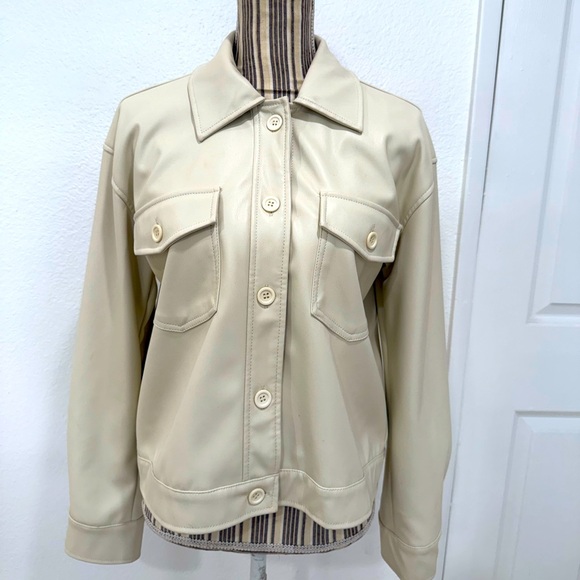 Steve Madden Jackets & Blazers - Steve Madden Faux Leather jacket medium Cream